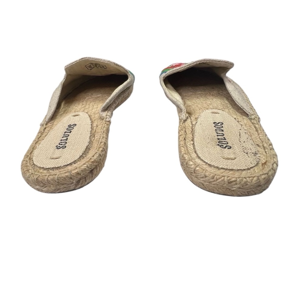 Soludos Ibiza Floral Embroidered Espadrille Mule Size 8 Boho Festival Coastal - Picture 8 of 11